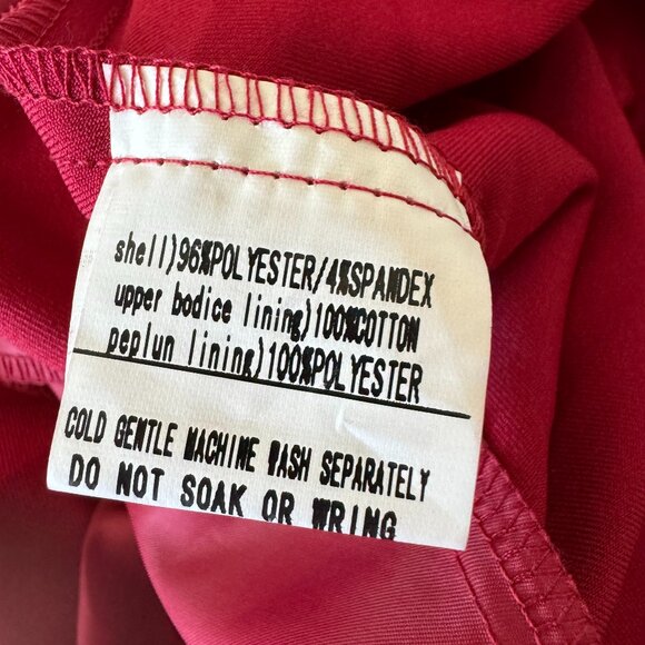 NWT, Showpo. Women's Bubbly Layered Mini Dress with Straps, Color Red, Size 10 - Picture 12 of 13